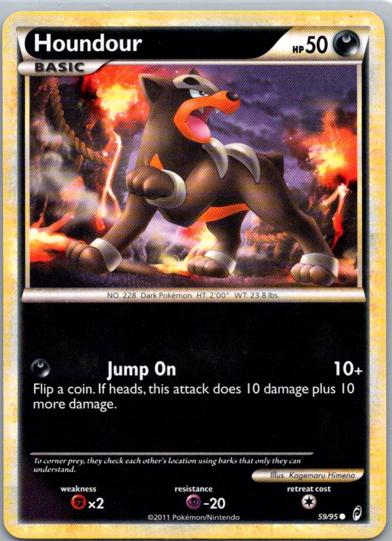 Pokemon TCG Houndour 59/95 Call of Legends LP