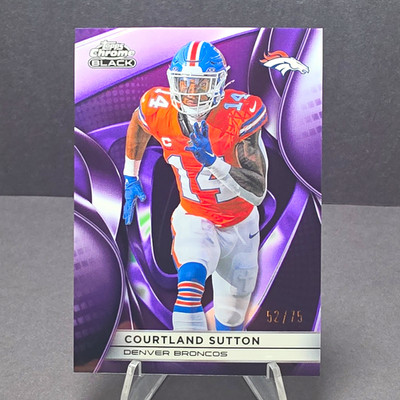Topps 2023 Chrome Black Courtland Sutton #34 Serial Numbered /75 Broncos NFL 🏈