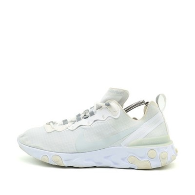 Nike Herren React Element 55 Sneaker Weiß Mesh Low-Top Dämpfung Laufschuh EU 41
