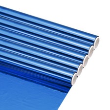 5Pcs Blue Hot Stamping Heat-Activated Foil Roll 6" W x 3ft l