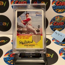 2007 Topps Heritage Stan Musial 24/25 St. Louis Cardinals Stadium Seat Auto Card