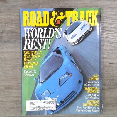 ROAD & TRACK Magazine July 1994 Bugatti EB110 Road Test Aurora Hachette
