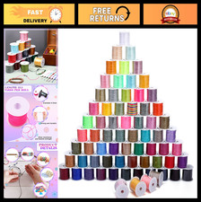 70 Rolls Nylon String for Bracelets - 70 Colors 0.8mm Beading Cord for Jewelry M