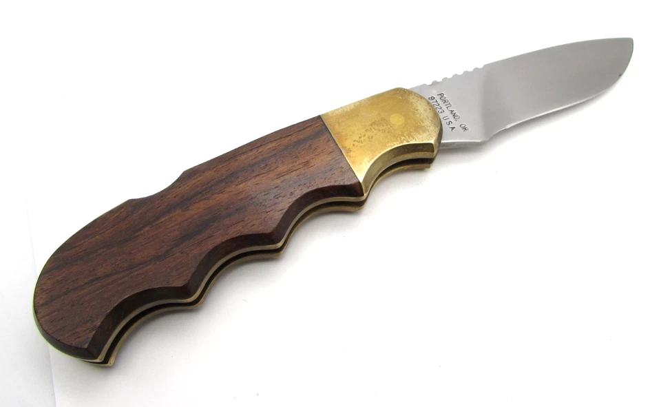 Vintage Gerber Magnum Hunter Folding Knife w/ Sheath VG-EXC 4.5"/3.75" USA - Image 3 of 4