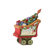 Jim Shore Heartwood Creek Christmas Train Coal Car Figurine, 5.5 Inch, Multicolo