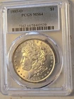 1885 Morgan Silver Dollar New Orleans MS64 PCGS