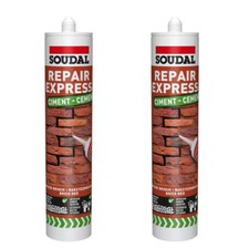 Soudal Repair Express Cement Gap & Crack Mortar Filler 300ml - Beige/Grey/Red