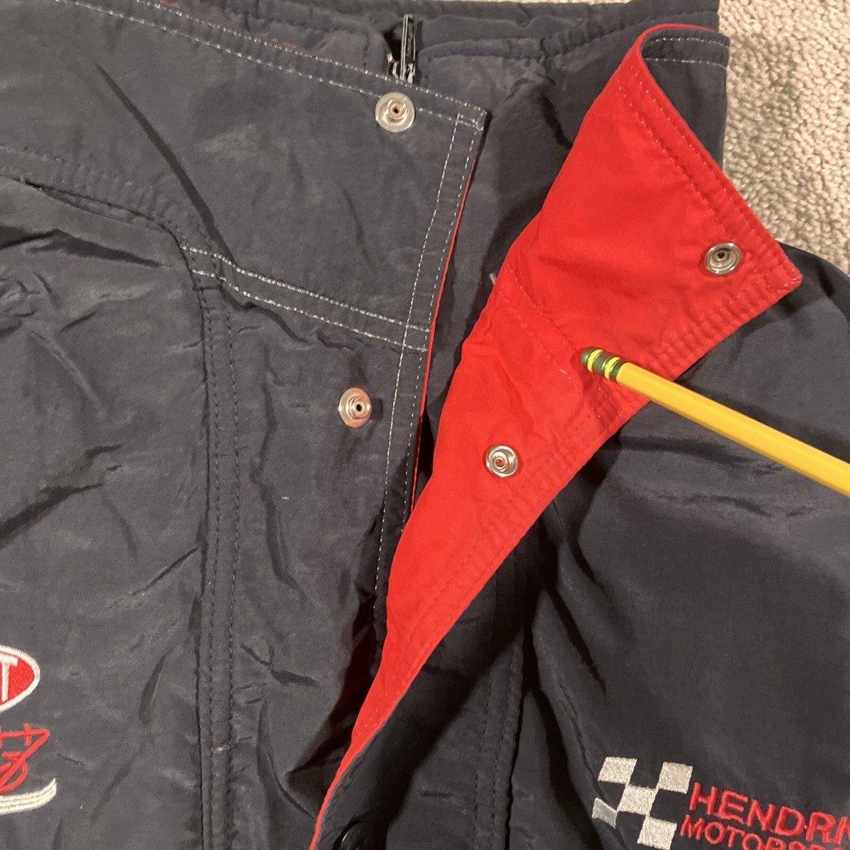 Vintage Dupont Motorsports Racing Jacket Mens Large Full Zip