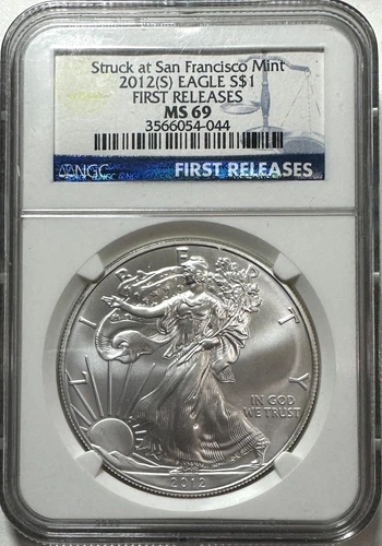 2012-S U.S. Silver American Eagle $1 Dollar - First Releases - NGC MS69