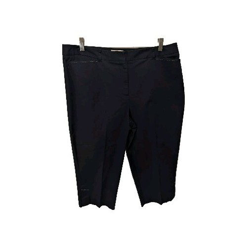 NWT Talbots Stretch Capri Pants Womens Petite 16 16P Navy Blue Cropped #7800