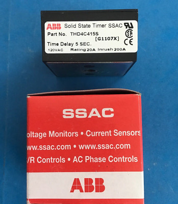 ABB SSAC Solid State Timer THD4C415S G1107X  Time Delay 5 sec NEW