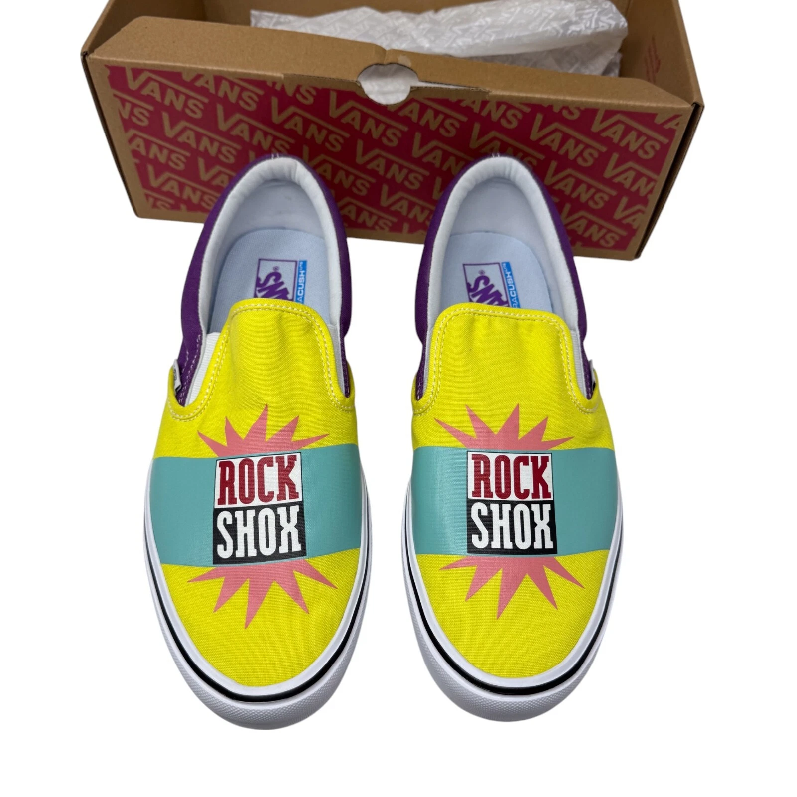 DS 2018 Vans Slip On Lite ROCK SHOX rétro SAMPLE PERSONNALISÉ damier suprême 11