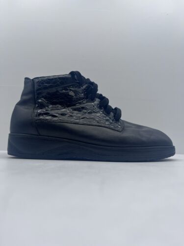 Finn Comfort Shoe Lace Up Black Skin Style Leather Wool Lined UK 7 US 9 READ - Picture 3 of 11