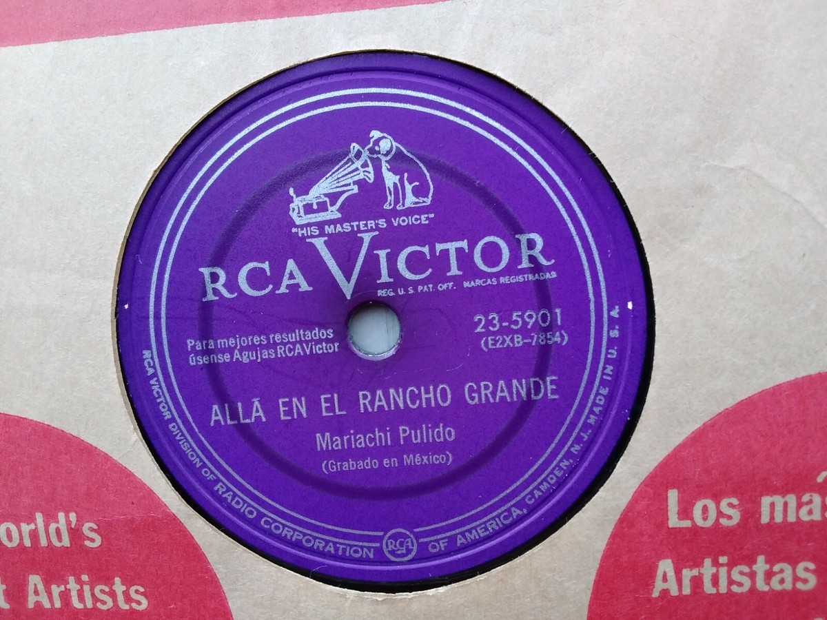 Mariachi Pulido 78rpm Single 10inch RCA Victor Records #23