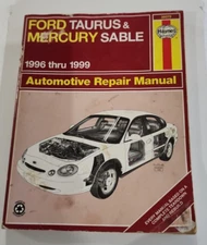 FORD TAURUS & MERCURY SABLE AUTOMOTIVE REPAIR MANUAL 1996-1999      #36075