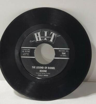 Ballad of Daniel Boone 45rpm Hit Records #164 Charlie Brown Ricky 