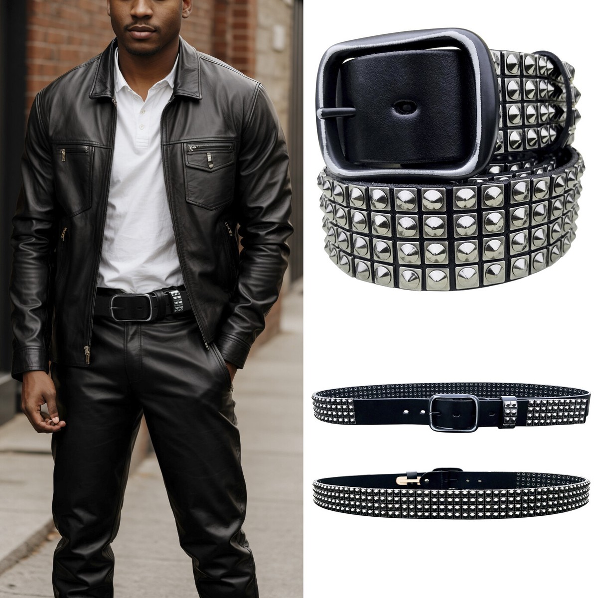 小物 Ysl studded leather belt Saint Laurent Studded Leather Belt – Oliver Jewellery