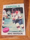 Mike Marson Topps Hockey Card #43 Washington Capitals 1975.