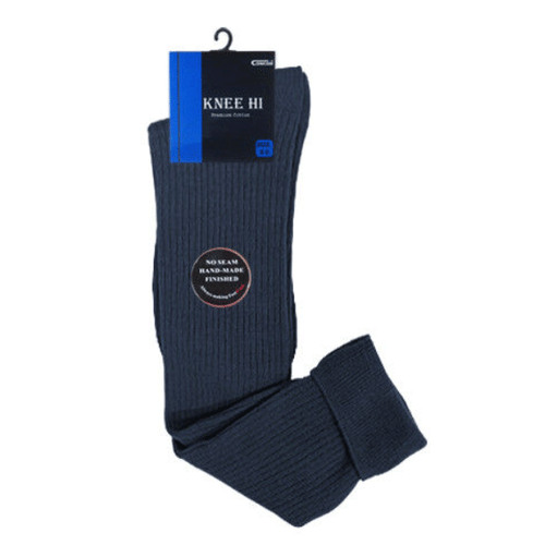 Premium Cotton Rip Knee High Socks - Plain (No seam) Women 2-8, Kid 13-3 - Picture 4 of 18