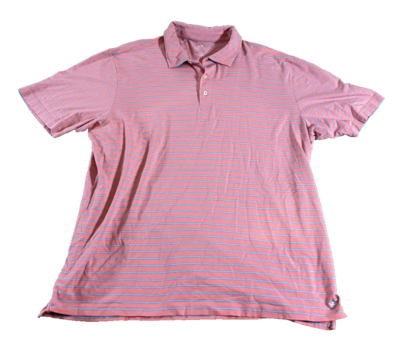 Peter Millar Polo Seaside Wash Mens XL Pink Stripe Golf Athleisure Classic  | eBay