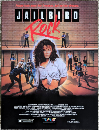 Jailbird Rock Video Movie Poster 1985 18X24 Rolled 1 Sheet