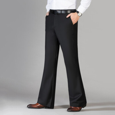 Black Bootcut Pants With Black Shirt Black Formal Bootcut Dress Pants Mens  Buy Korean Men's Black