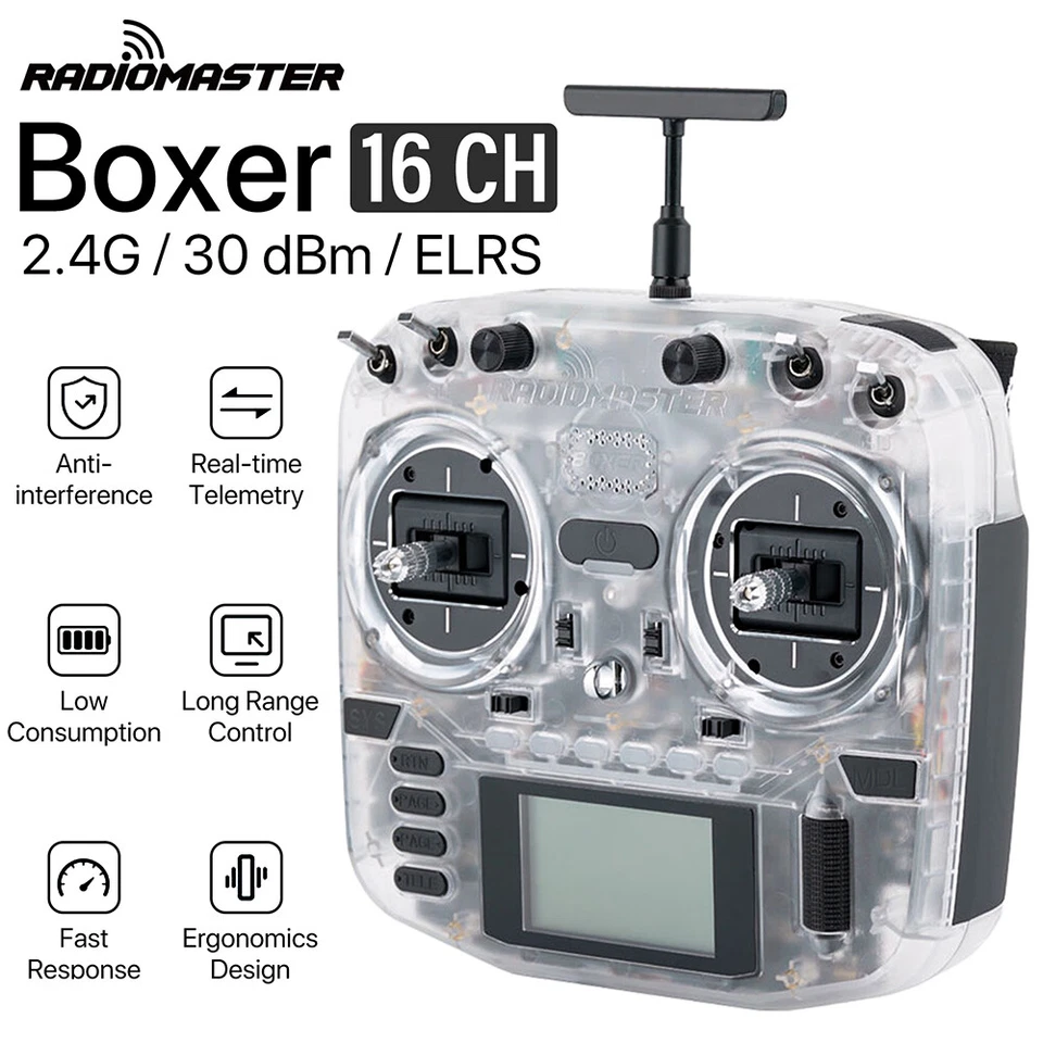 RadioMaster Boxer Transmitter 2.4G 16CH ELRS 4.0 Hall Gimbals Remote Control - Image 3 of 4