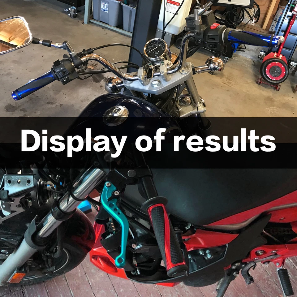 Пара удобных противоскользящих резиновых ручек на руль мотоцикла 7/8 дюйма 1 дюйм - Изображение 3 из 4