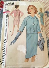 Simplicity 4768 Misses' One-Piece Dress And Jacket Size 14, Bust 34, Cut/Comp
