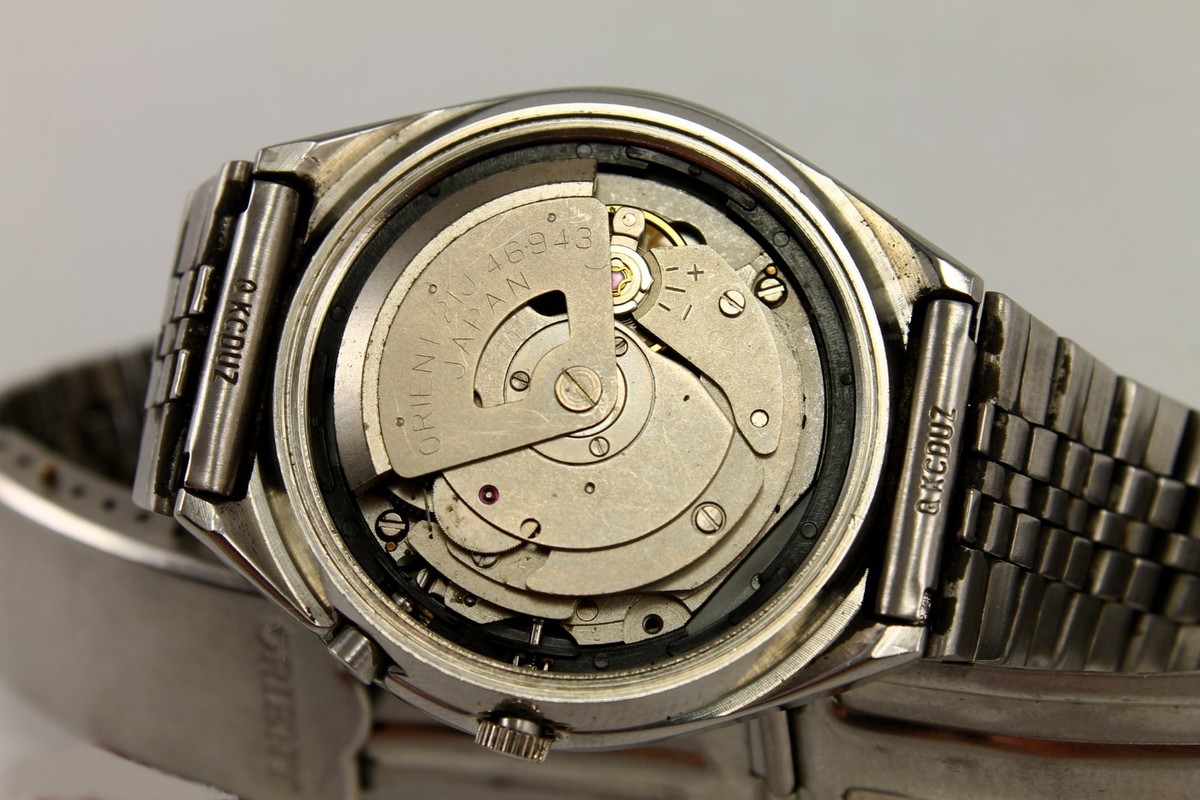 Excellent ORIENT Crystal 46943 Automatic 21 J Japan Watch Brown