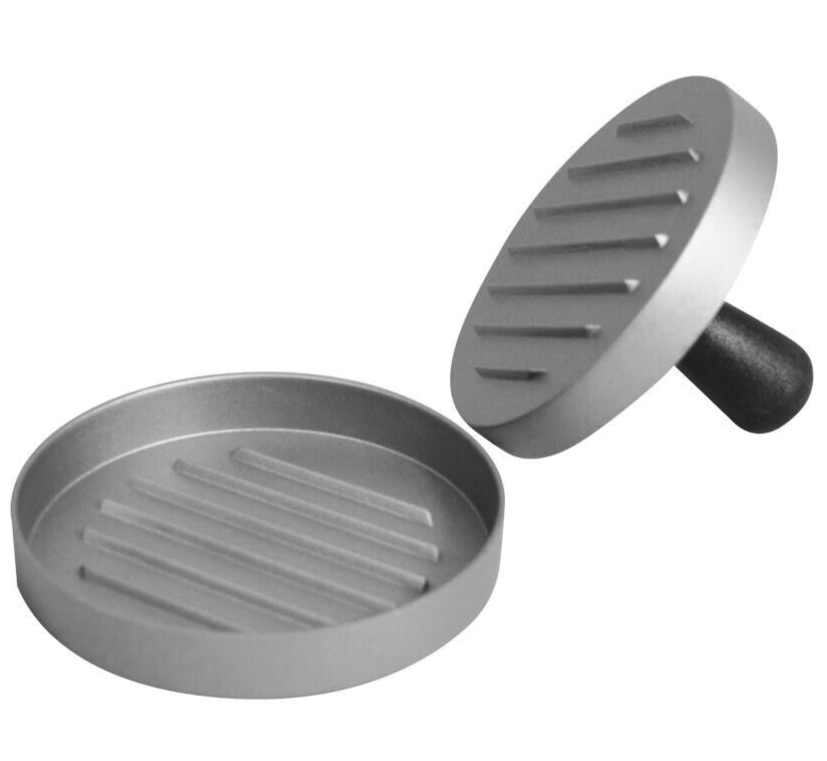 Burger Press Metal 12cm Heavy Duty BBQ Beef Ham Burger Mould Catering