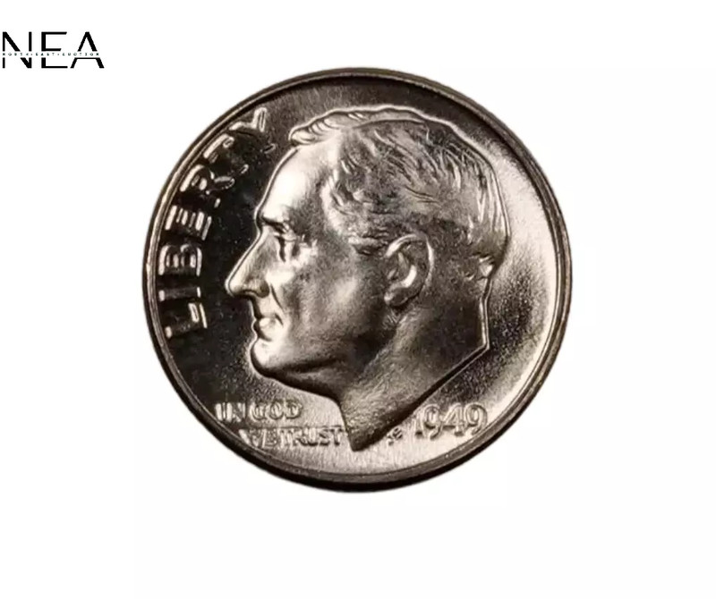 1949-D Roosevelt Dime ~~ Gem BU (Full Torch FT) ~ Key Date ~ 90% Silver