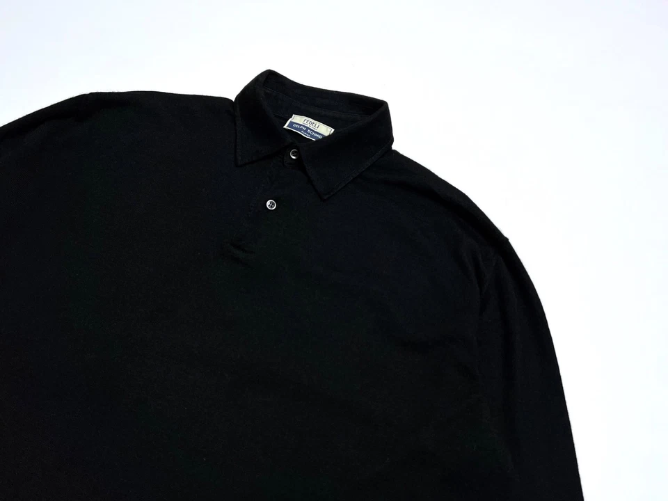 RRP€290 Men's FEDELI Thin Knit Half Button Cashmere Collared Neck Sweater - XXL - image 4 of 4