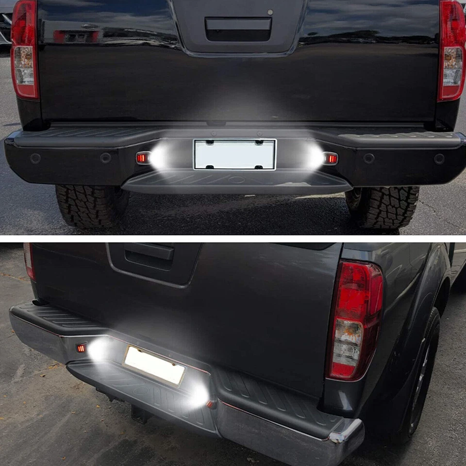 Par de luces LED de matrícula blancas rojas para Nissan Xterra Titan 07-15 IP67 Foto 3 de 4