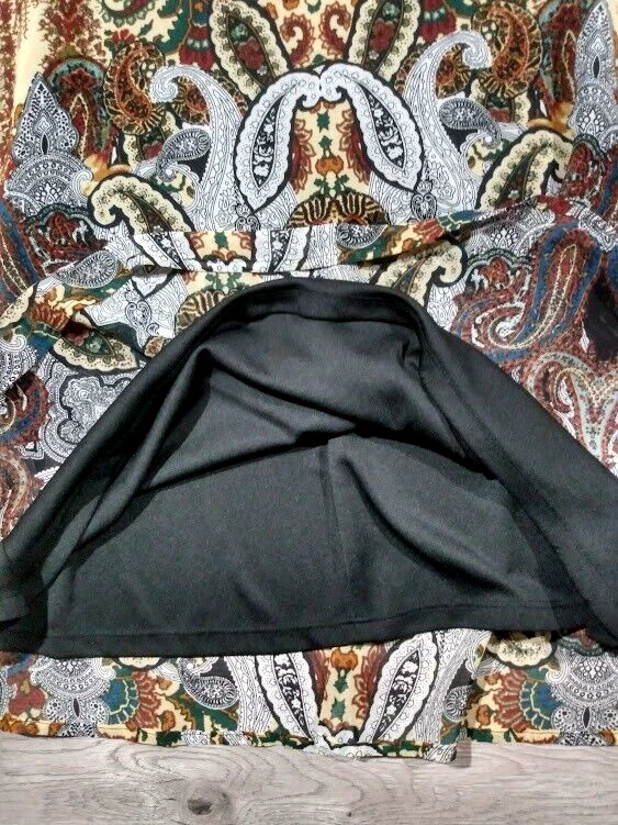 Платье цельнокроеное женское Julian Taylor New York без рукавов с цветочным узором пейсли размер 8 с подкладкой - Изображение 4 из 4