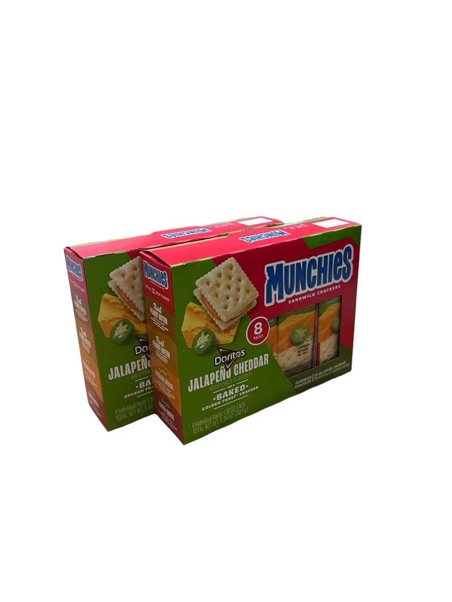 Munchies Jalapeno Cheddar Doritos Sandwich Crackers 2 Boxes of 8