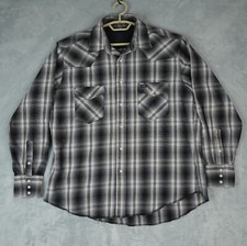 Wrangler Premium Performance Pearl Snap Western Shirt Mens XL Advance Comfort