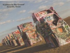 *Amarillo Texas Postcard-..."The Famous Cadillac Ranch... /...In Texas..."