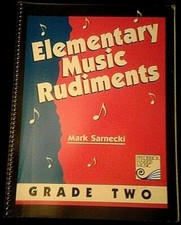 ELEMENTARY MUSIC RUDIMENTS GRADE TWO MARK SARNECKI SPIRAL BOUND PIANO M-5