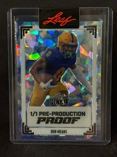 2024 Leaf Metal BLUE Pre-Production Proof BUB MEANS Football 1/1