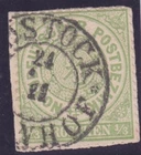 AD NDP Mi. No. 14 K2 Rostock Station Letter Piece Reused Mecklenburg