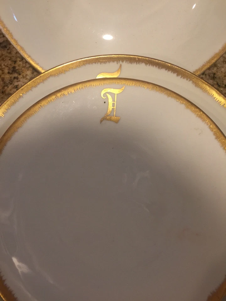 Waimar Germany Porcelain Vintage Dinner Set White Gold 23 Pieces - Image 3 of 4