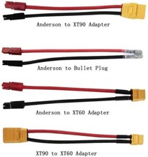 UPP Adapter with Cable Anderson/XT60/XT90/Bullet Plug Cable for Ebike Battery