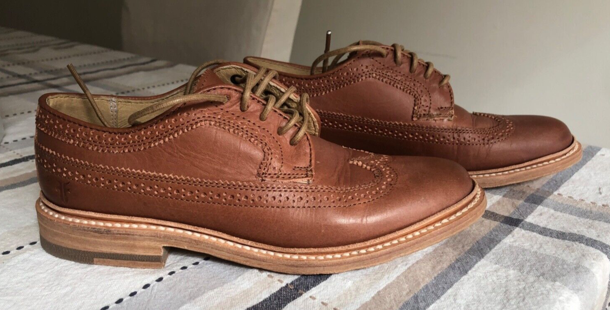 NIB Women s Frye Oxford James Wingtip, Cognac, 5.5M | eBay