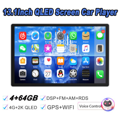 13.1''Android 13 8 CORE 4+64GB Car radio stereo 4G DSP Carplay 2KQLED Screen AI