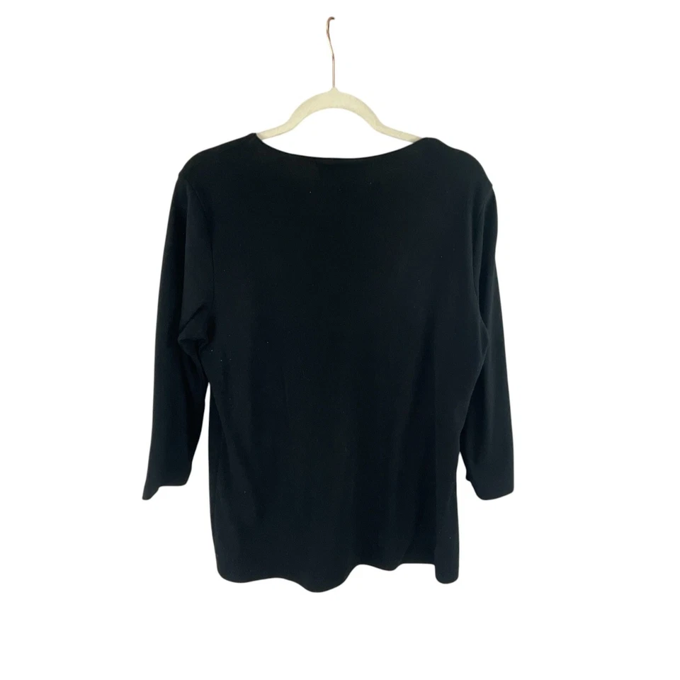 Karen Scott Women's Halloween Top Black L Goth Grunge Oversized - Изображение 3 из 4