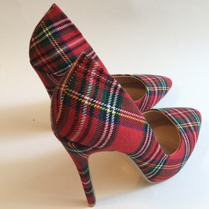 christmas plaid heels