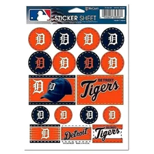 Detroit Tigers Vinyl Die-Cut Sticker Set / Decal Sheet *Free Shipping