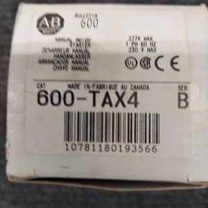 ALLEN BRADLEY 600-TAX4 -Manual Motor Starter 277V Max NOS