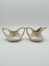 Pearl China Co. Lusterware Creamer & Sugar Set with 22K Gold Handles — listing 6